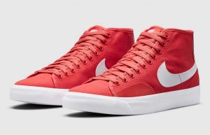 Nike SB Blazer Court Mid Red DC8901-600 front corner
