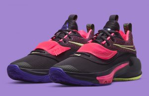 Nike Zoom Freak 3 Black Pink DA0694-500 front corner