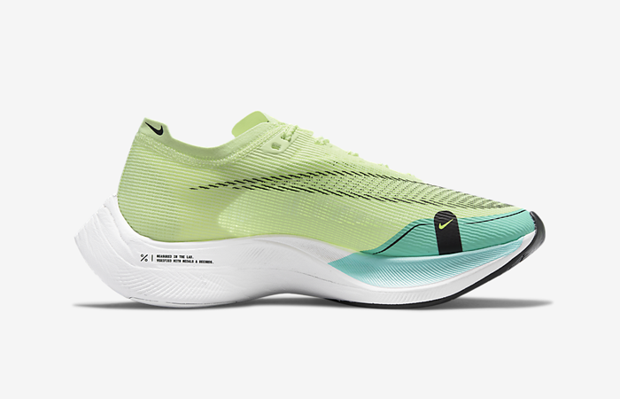 Nike ZoomX Vaporfly Next% 2 Womens Barely Volt CU4123-700 right