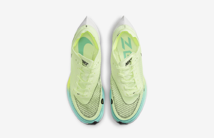 Nike ZoomX Vaporfly Next% 2 Womens Barely Volt CU4123-700 up