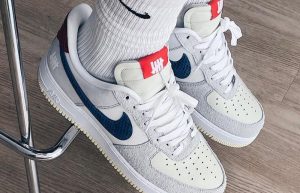 Undefeated Nike Air Force 1 Off White DM8461-001 on foot 01