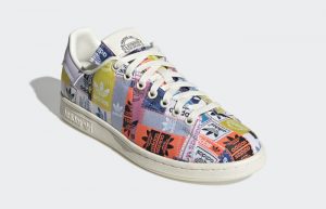 adidas Stan Smith Patchwork Off White Purple Tint H03921 front corner