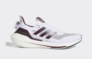 adidas Ultraboost 21 Cloud White Maroon GY0430 right
