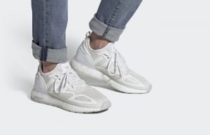 adidas ZX 2K Boost Cloud White FX8834 on foot 01