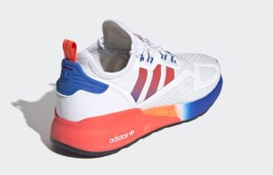 adidas ZX 2K Boost Cloud White Solar Red FV9996 back corner