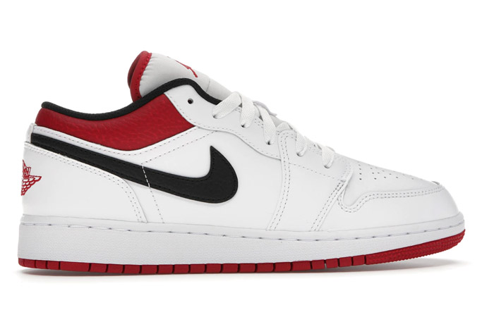 Air Jordan 1 Low White Gym Red GS 553560-118 right