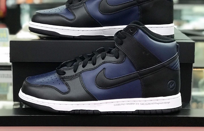 Fragment Design Nike Dunk High Black Navy DJ0383-400 02