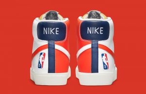 NBA Nike Blazer Mid Knicks White Orange DD8025-100 back