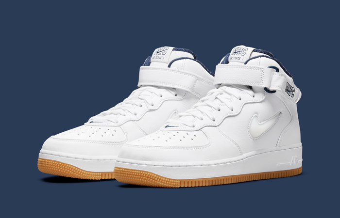 Nike Air Force 1 Mid NYC White DH5622-100 front corner