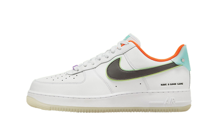 Nike Air Force 1 White Bright Orange Womens DO2333-101 featured image