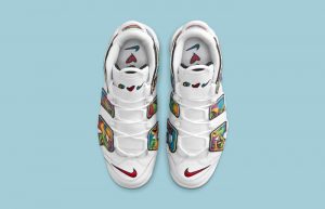 Nike Air More Uptempo GS Peace Love Swoosh DM8155-100 up