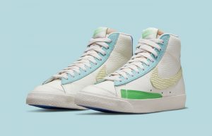 Nike Blazer Mid 77 White Green DQ0865-100 front corner