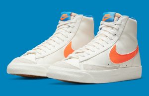 Nike Blazer Mid 77 White Orange DQ4692-100 front corner