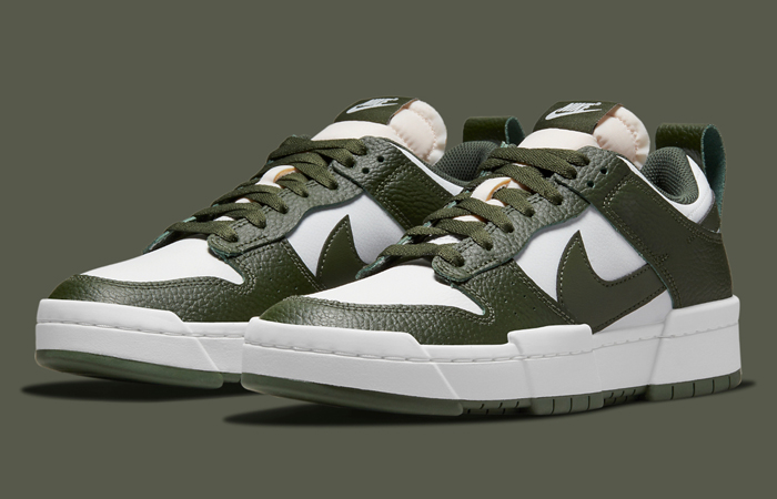 Nike Dunk Low Disrupt Green White Womens DQ0869-100 front corner