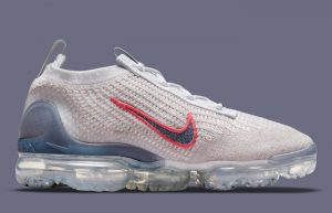 Nike VaporMax Flyknit 2021 Grey Red DC9454-100 right