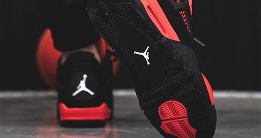 Red Thunder Air Jordan 4 On Foot Look - Fastsole