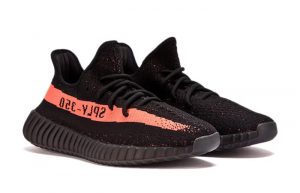 Yeezy Boost 350 V2 Black Red BY9612 front corner