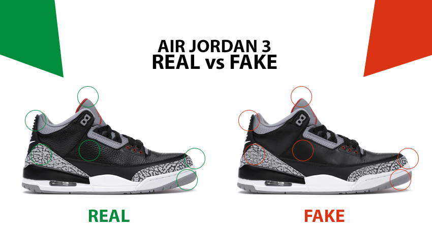 Air Jordan 3 Real VS Fake