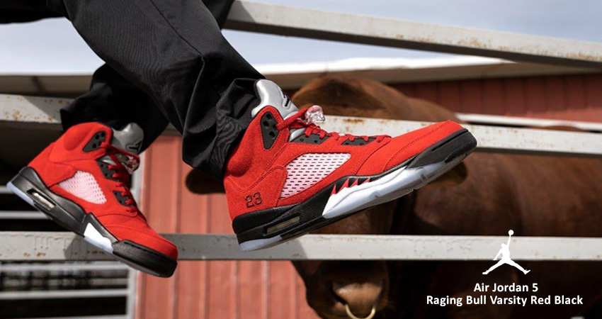 Air Jordan 5 Raging Bull Varsity Red Black DD0587-600