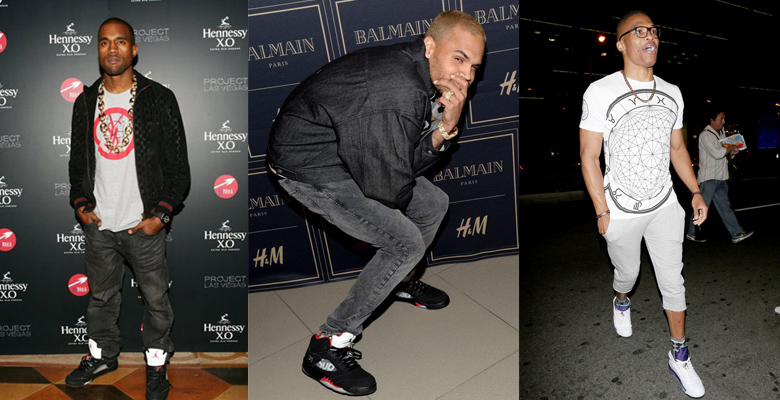 Celebrity and Nike Air Jordan 5