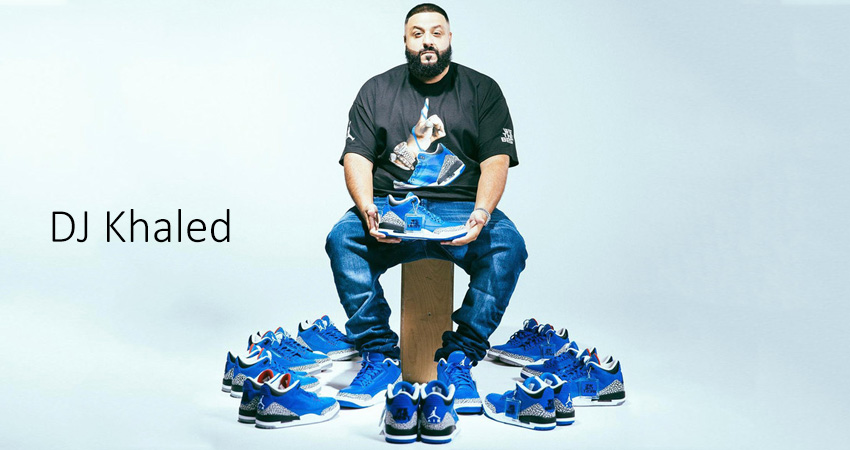 DJ Khaled wearing Air Jordan 3
