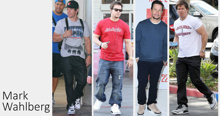 Mark Wahlberg wearing Air Jordan 3