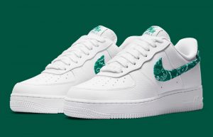 Nike Air Force 1 Green Paisley DH4406-102 front corner
