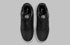Nike Air Force 1 Low Black White Womens DD1525-001 up
