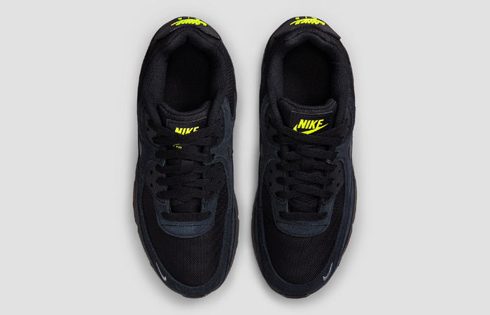 Nike Air Max 90 Black Yellow DO6706-001 up