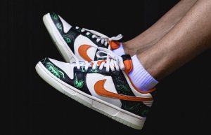 Nike Dunk Low Halloween White Vibrant Green DD3357-100 on foot 03