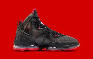 Nike LeBron 19 Black Red DC9340-001 right