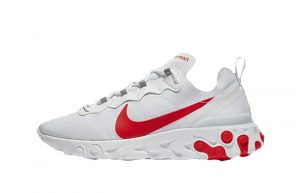 Nike React Element 55 White Red BQ6167-102 featured image