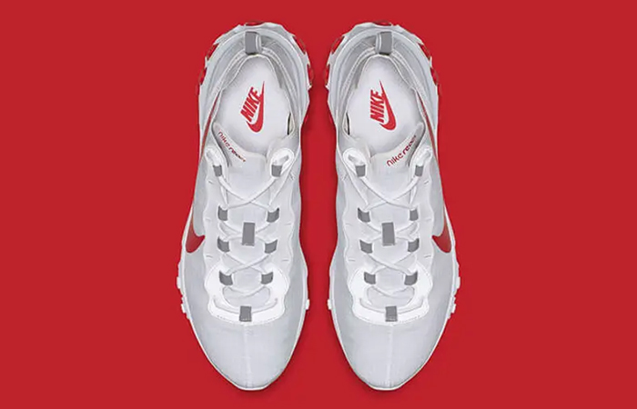 Nike React Element 55 White Red BQ6167-102 up