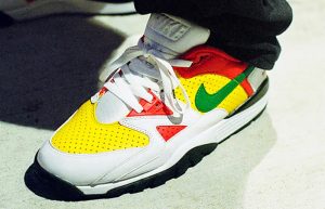 Supreme Nike Cross Trainer Low Multi White on foot 01