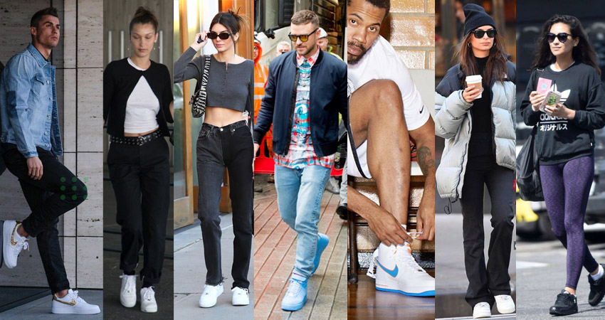 famous names are seen flaunting Nike Air Force 1