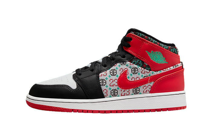 Air Jordan 1 Mid Ugly Christmas Sweater GS DM1208-150 featured image