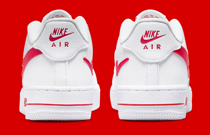 Nike Air Force 1 Low White University Red GS DR7970-100 back