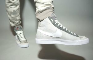 Nike Blazer Mid Patch Smoke Grey DD1162-001 onfoot 02