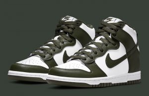 Nike Dunk High GS Olive Green DB2179-105 front corner