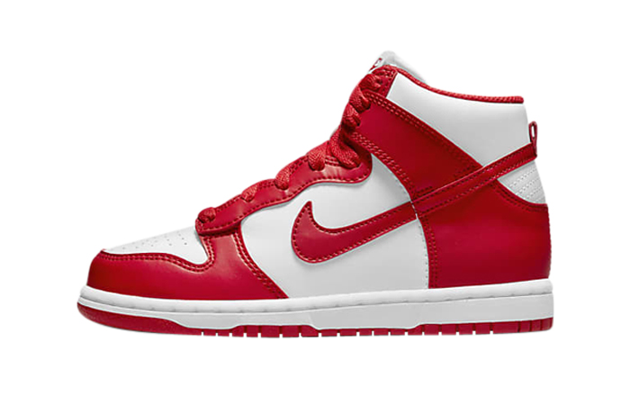 Nike Dunk High White University Red DD2314-106 featured image