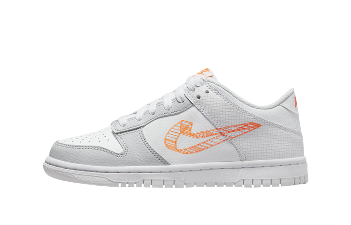 Nike Dunk Low 3D Swoosh White Grey GS DR0171-100 featured image