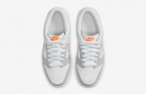 Nike Dunk Low 3D Swoosh White Grey GS DR0171-100 up