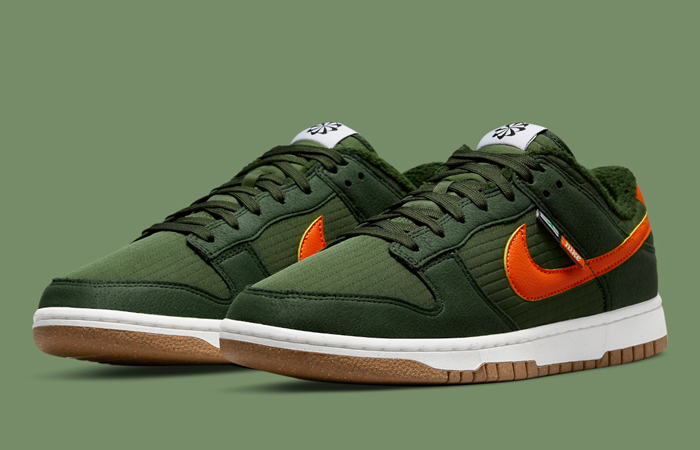Nike Dunk Low Toasty Green GS DC9561-300 front corner
