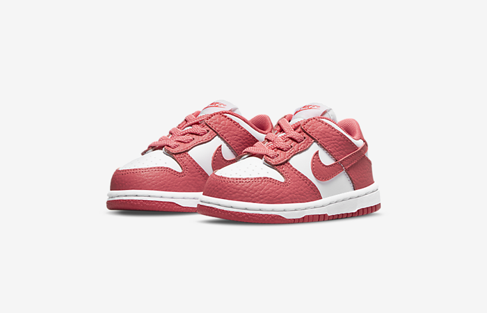 Nike Dunk Low White Archeo Pink Toddler DC9562-111 front corner