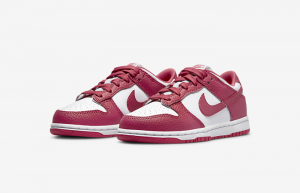 Nike Dunk Low White Archeo Pink Younger Kids DC9564-111 front corner