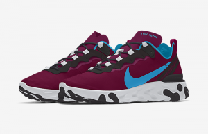 Nike React Element 55 By You White front corner 01