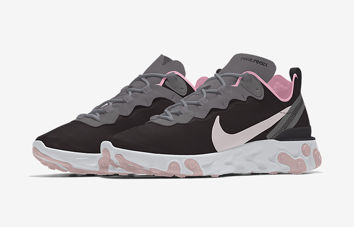 Nike React Element 55 By You White front corner 02