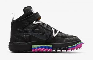 Off-White Nike Air Force 1 Mid Black DO6290-001 right
