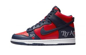 Supreme Nike SB Dunk High Navy Red DN3741-600 featured image