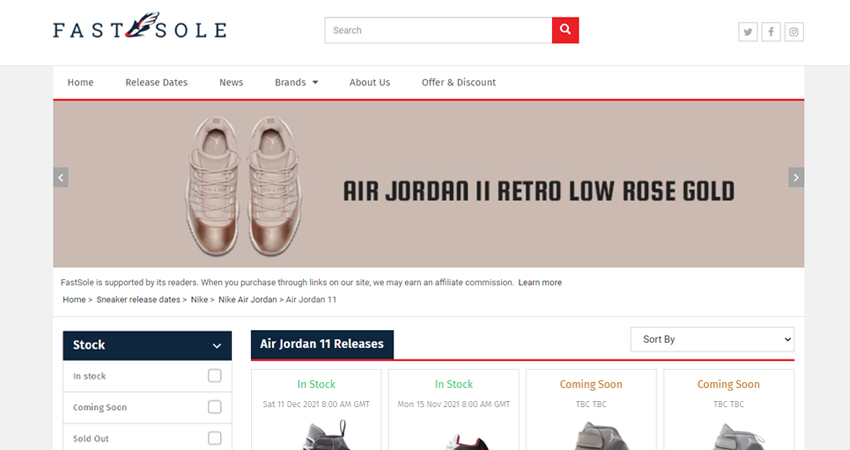 Air Jordan 11 Crosscheck on Fastsole.co.uk
